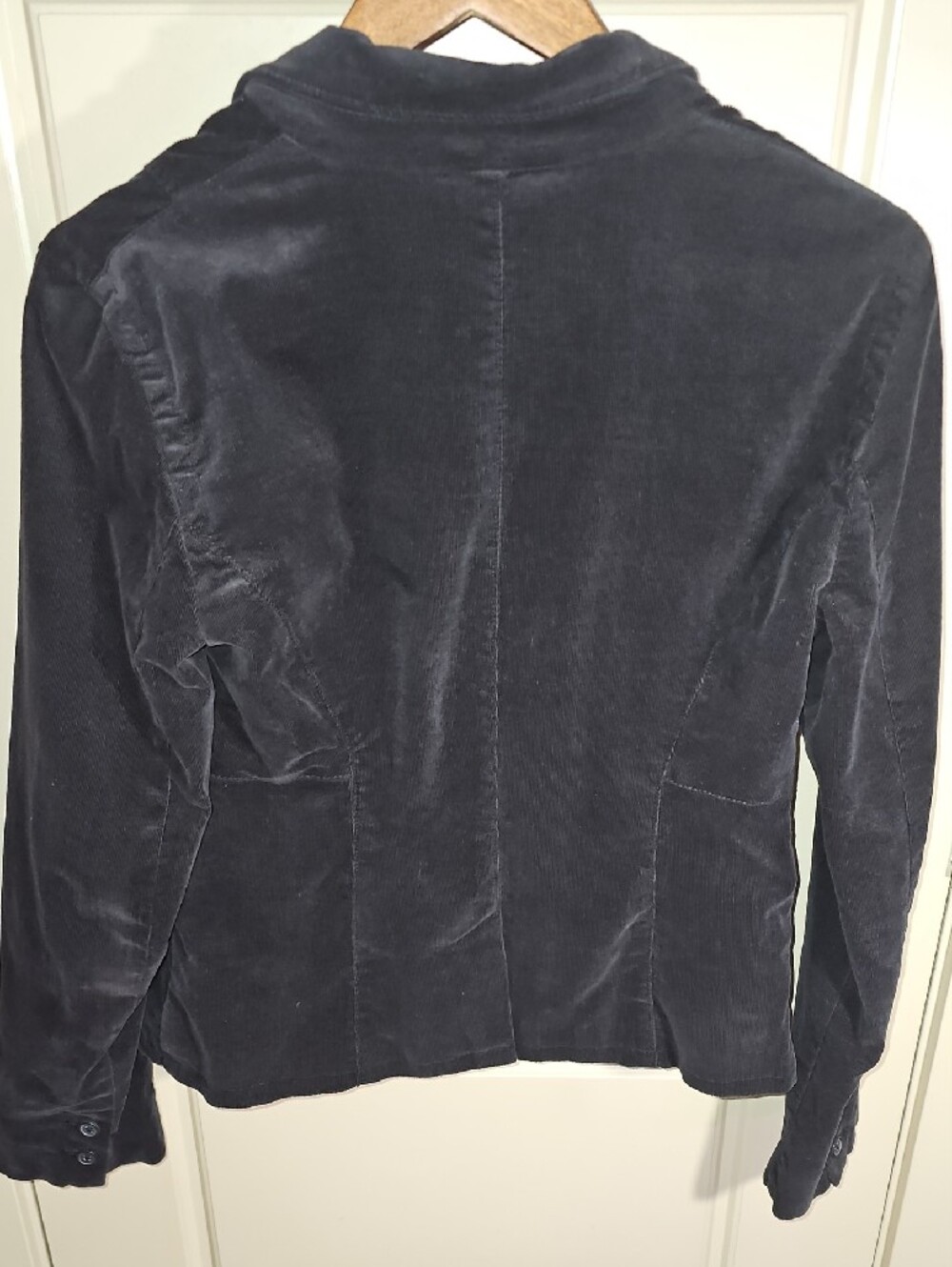 Calvin Klein Black Velvet Blazer with Printed Lining - Picture 3 of 5